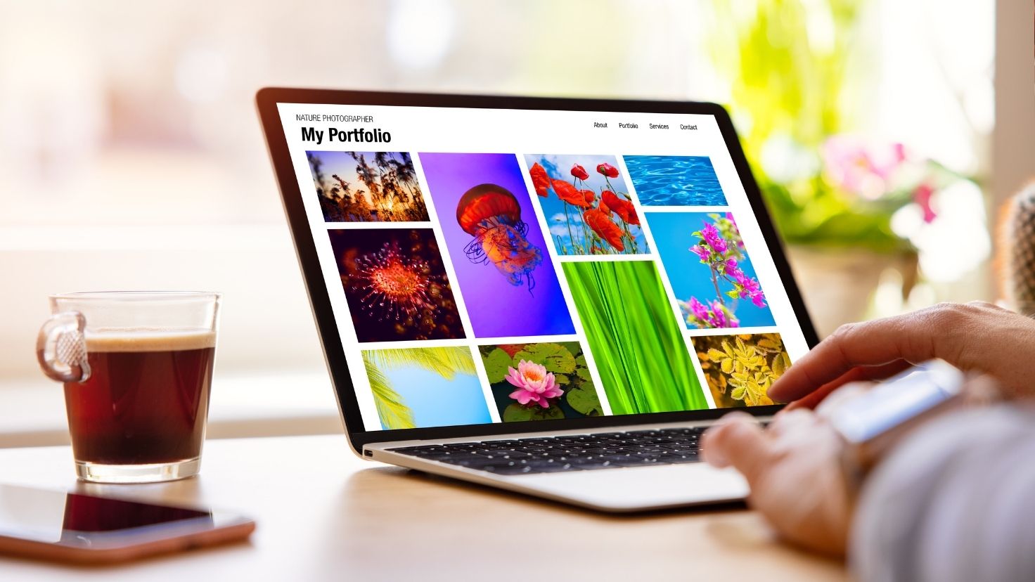 Portafolio digital con galerías